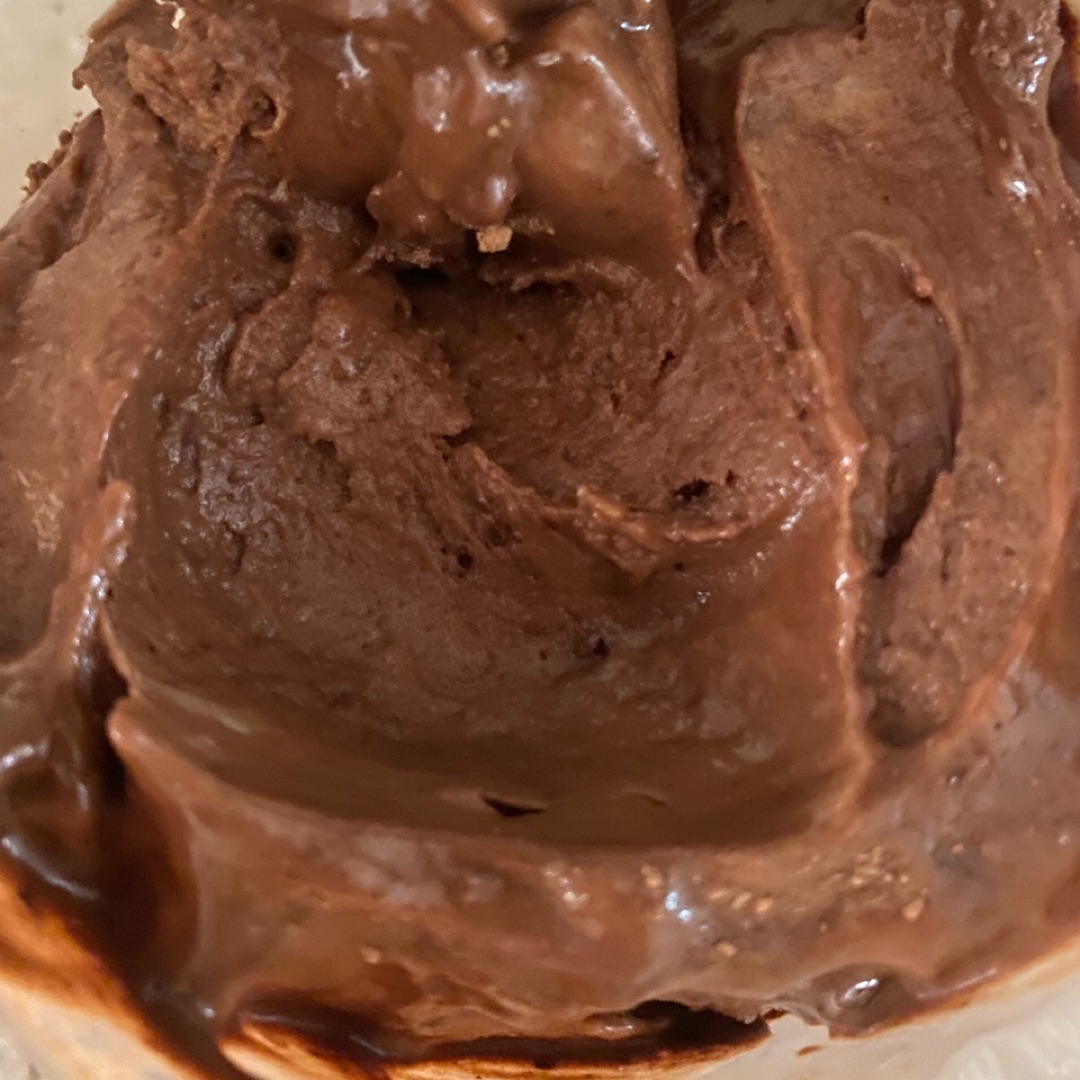 Helado de plátano y chocolate 