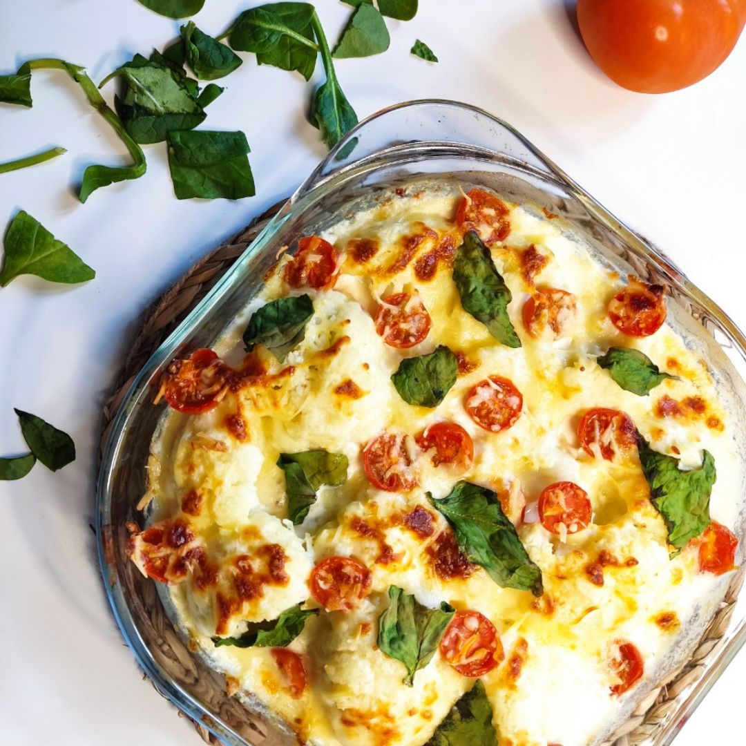 COLIFLOR GRATINADA 🥬🍅🧀 COLIFLOR GRATINADA 🥬🍅🧀