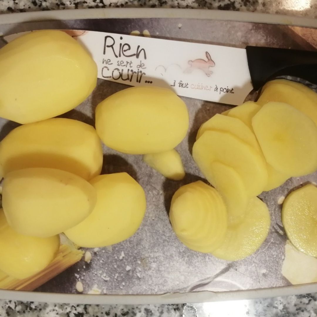 Huevos rotos con jamón Paso 0 Huevos rotos con jamón Paso 0