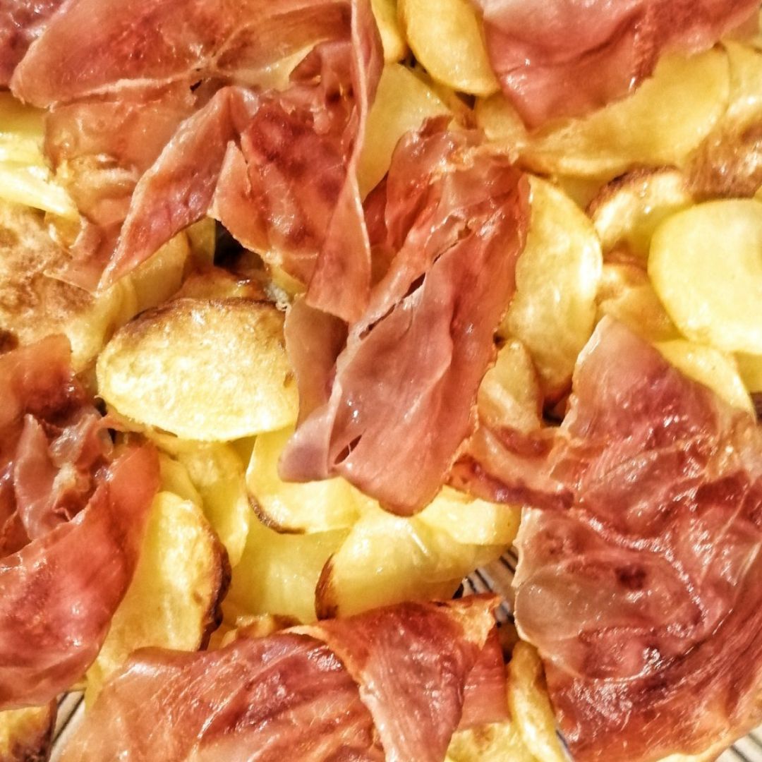 Huevos rotos con jamón Paso 3 Huevos rotos con jamón Paso 3