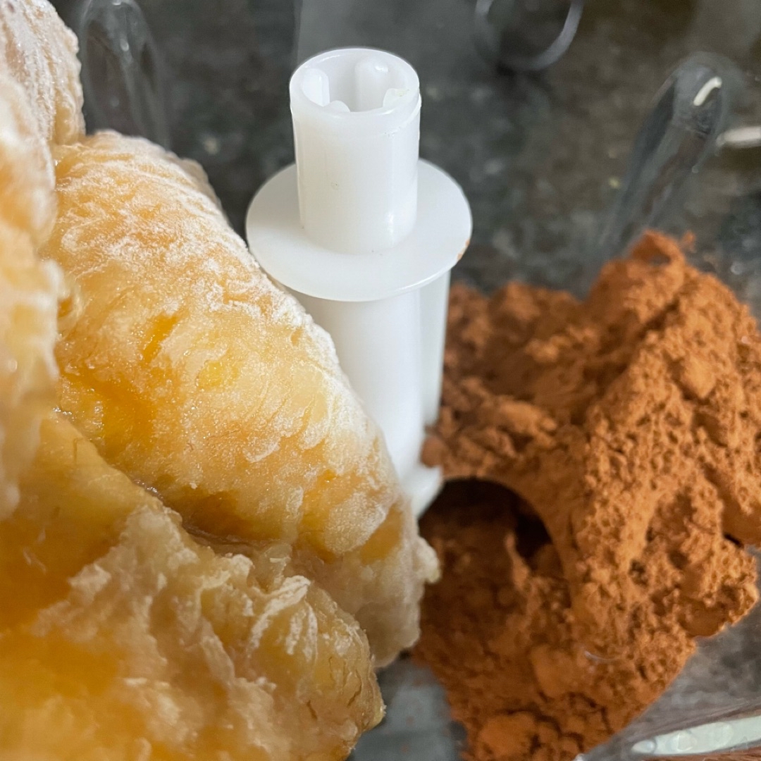 Helado de cacao y plátano  Paso 1