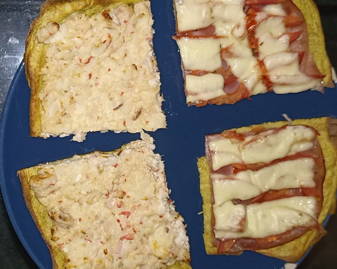 Pizza de calabacín en freidora de aire Pizza de calabacín en freidora de aire