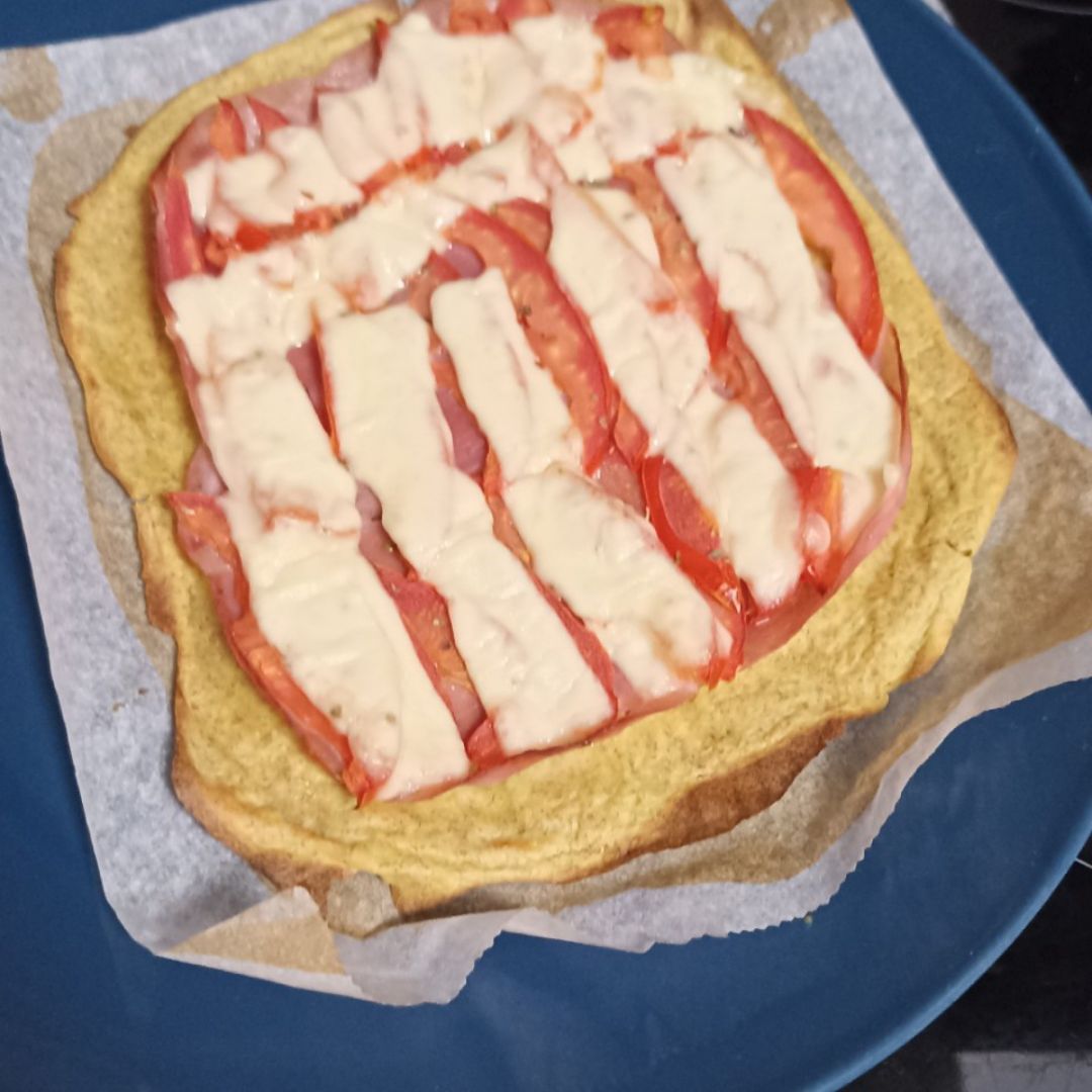 Pizza de calabacín en freidora de aire Paso 4 Pizza de calabacín en freidora de aire Paso 4