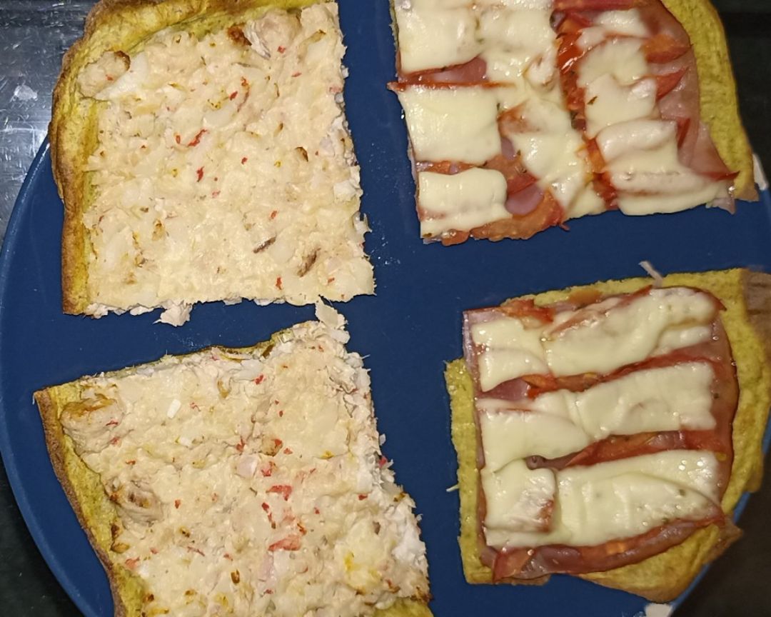 Pizza de calabacín en freidora de aire Paso 5 Pizza de calabacín en freidora de aire Paso 5