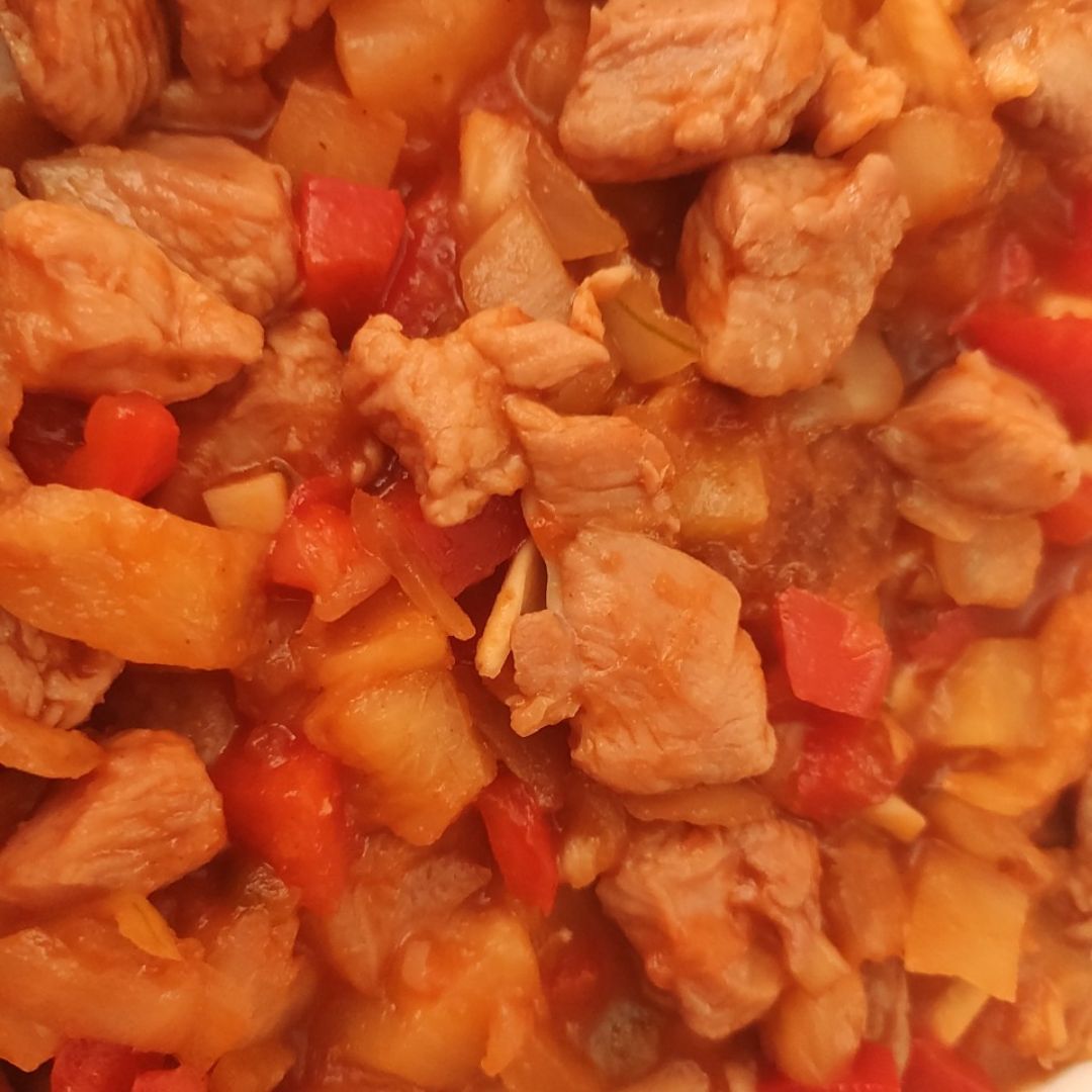 Pavo en salsa agridulce Pavo en salsa agridulce