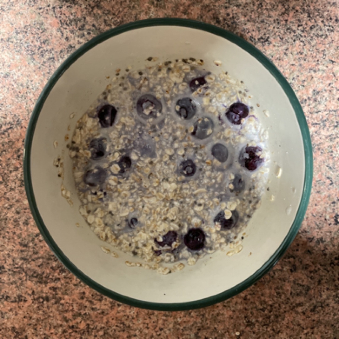 Overnight oats (arándanos y vainilla) 