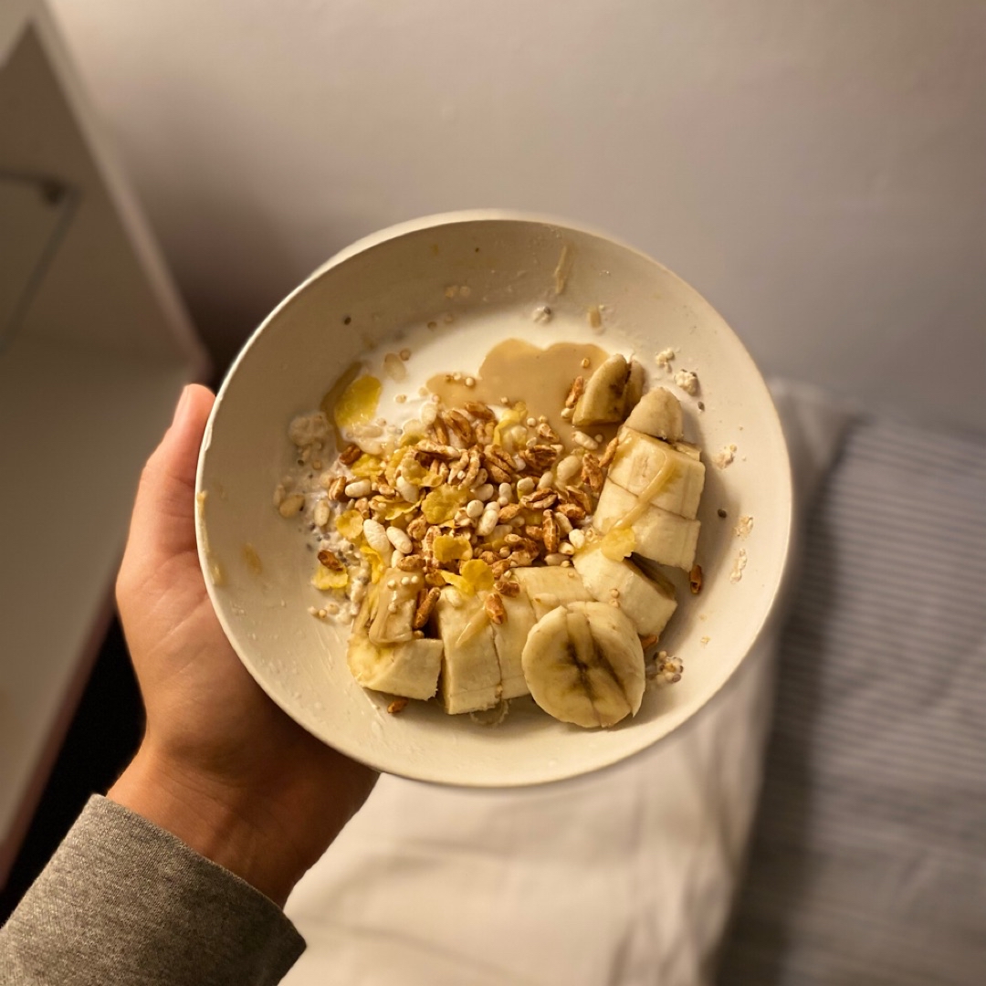 Kefir avena yogurt banana