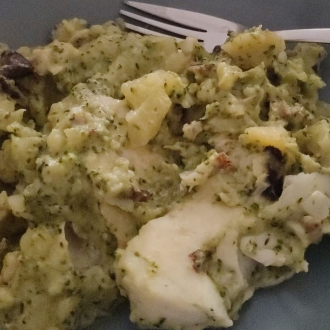 Merluza con patatas y brocoli