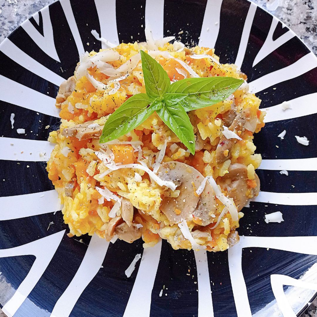Risotto de calabaza 🎃 y champiñones 🍄 Risotto de calabaza 🎃 y champiñones 🍄