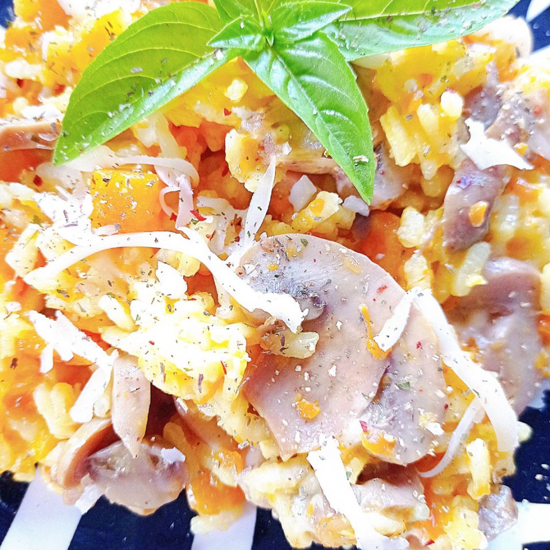 Risotto de calabaza 🎃 y champiñones 🍄 Paso 5 Risotto de calabaza 🎃 y champiñones 🍄 Paso 5