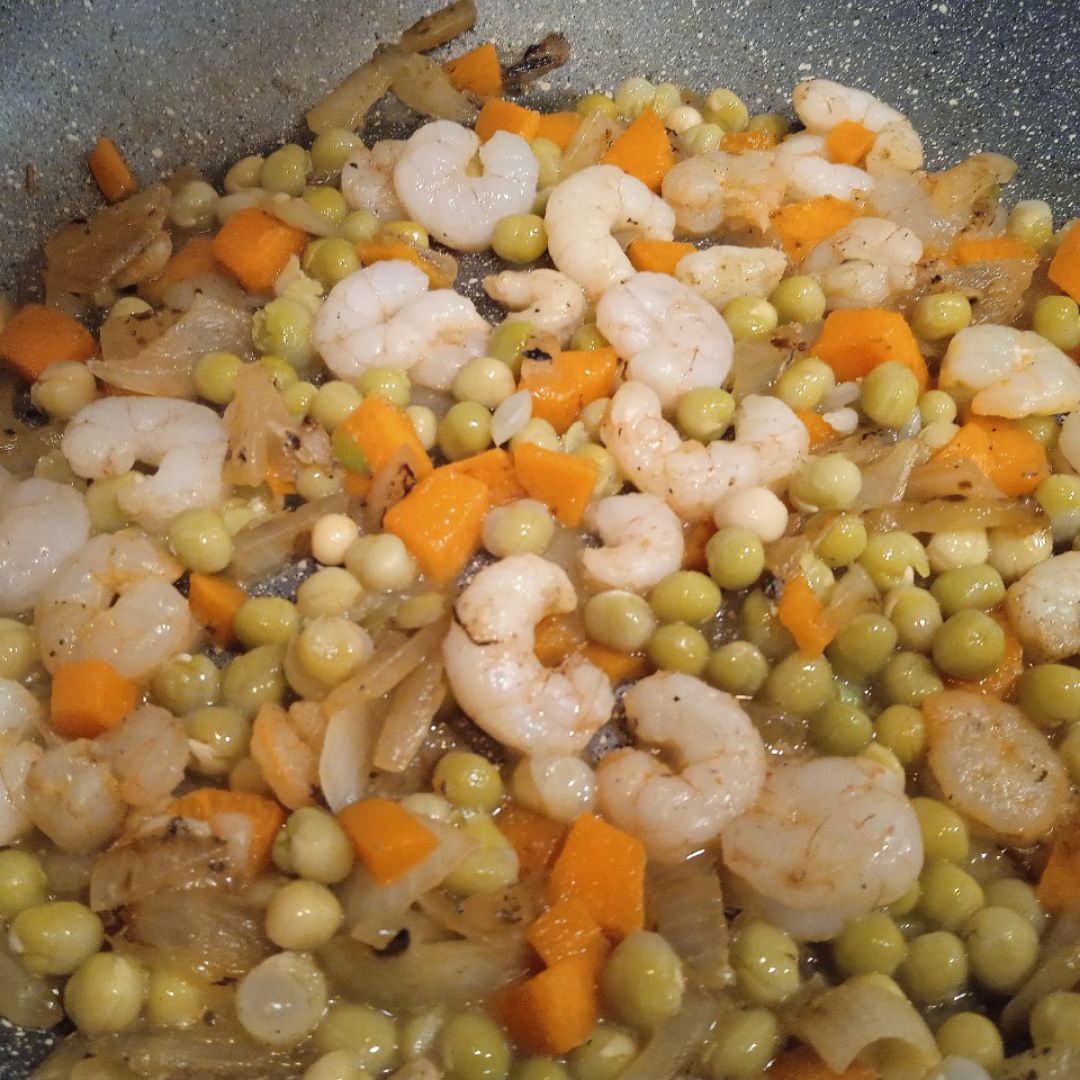 Falso arroz de coliflor tres delicias Paso 2