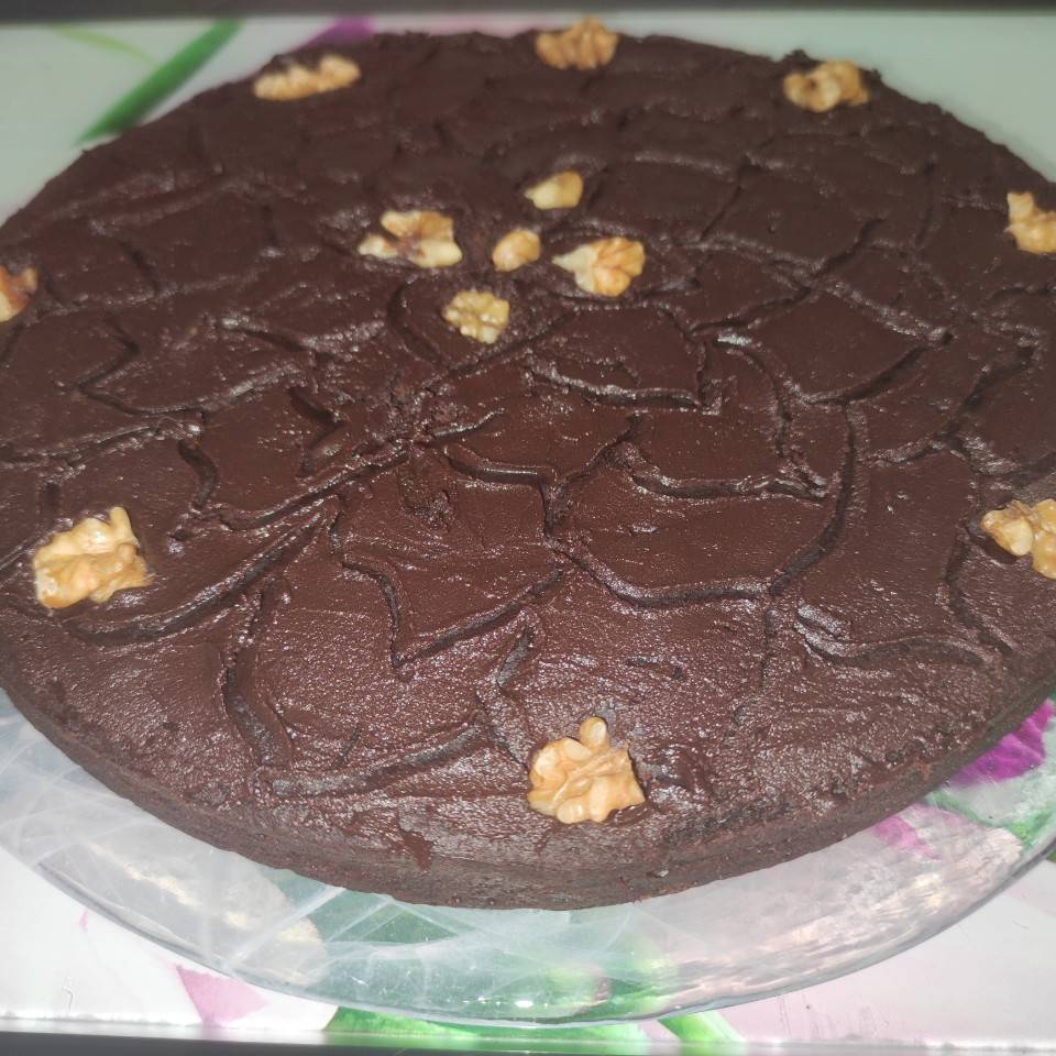 Brownie plátano y frutos secos Brownie plátano y frutos secos