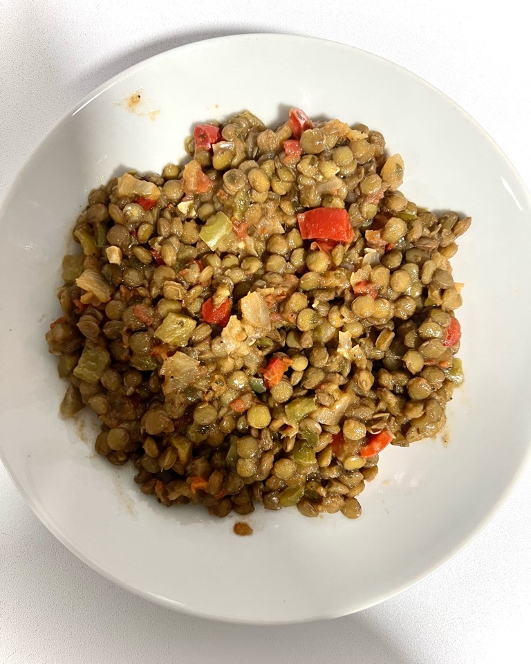 Lentejas con pimiento Lentejas con pimiento