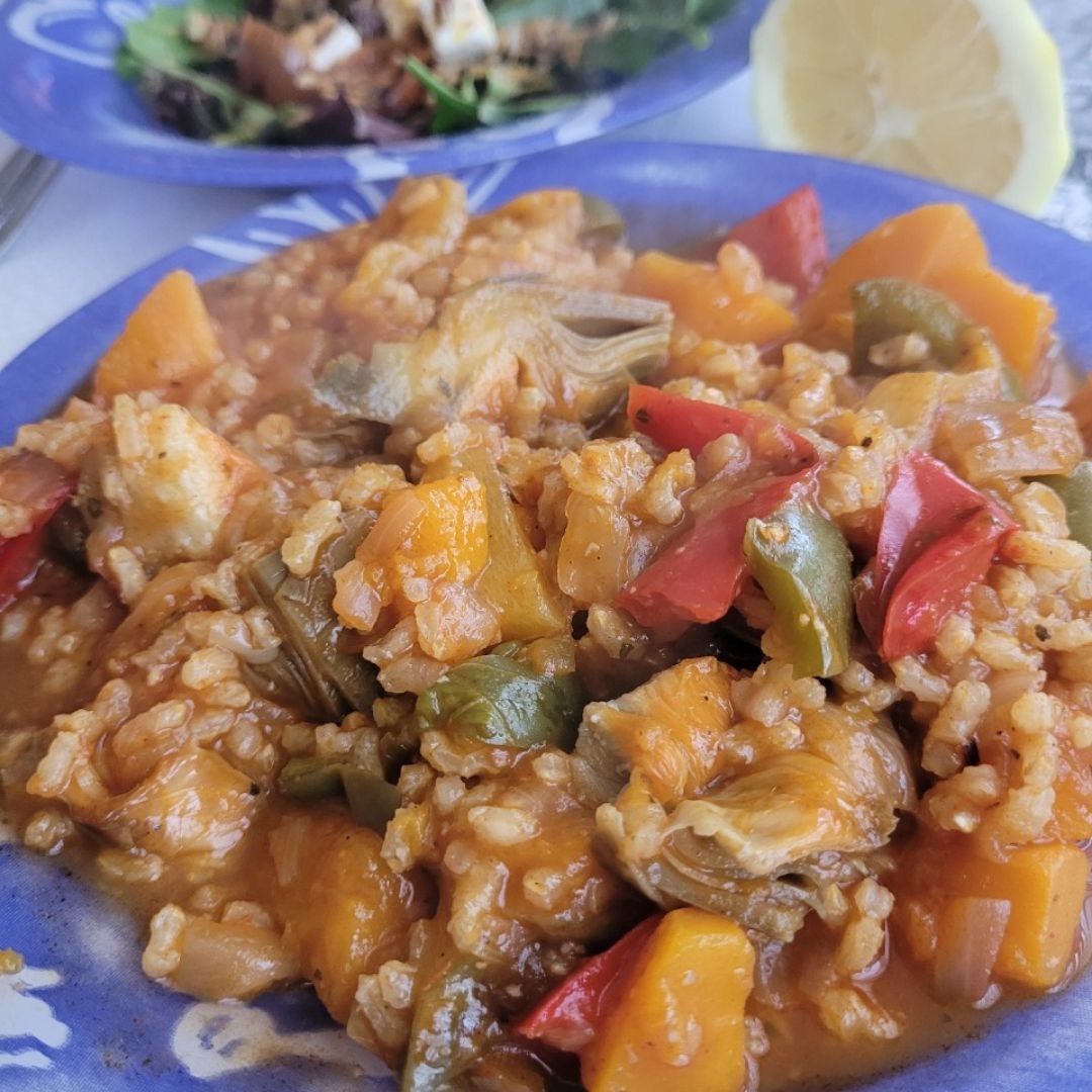 Arroz caldoso con verduras Arroz caldoso con verduras