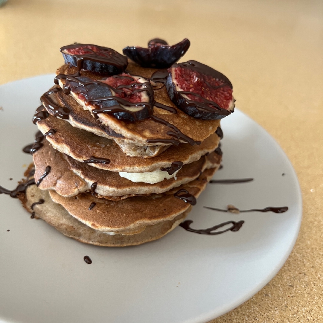 tortitas de plátano y higos 