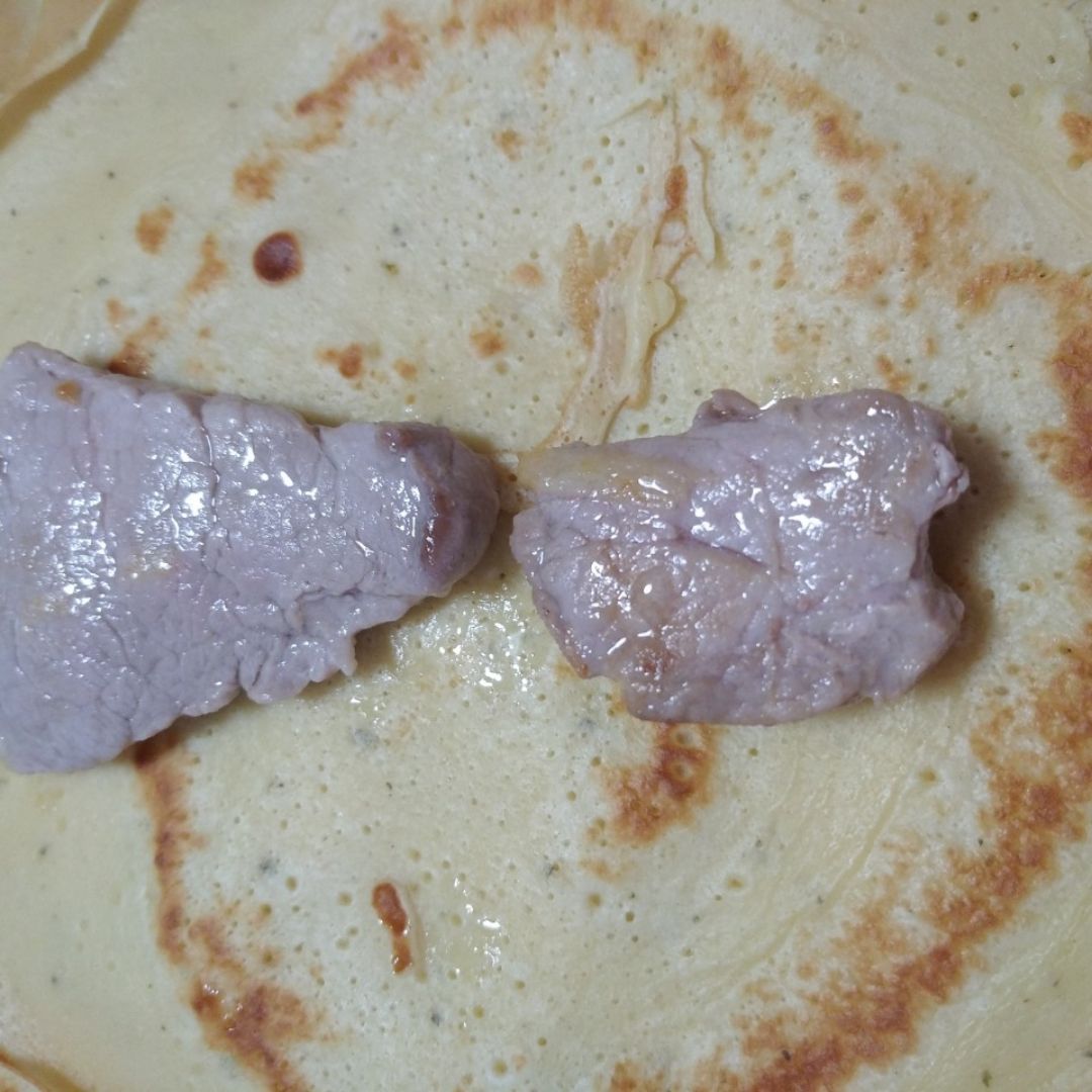 Crepes de solomillo y queso Paso 4 Crepes de solomillo y queso Paso 4
