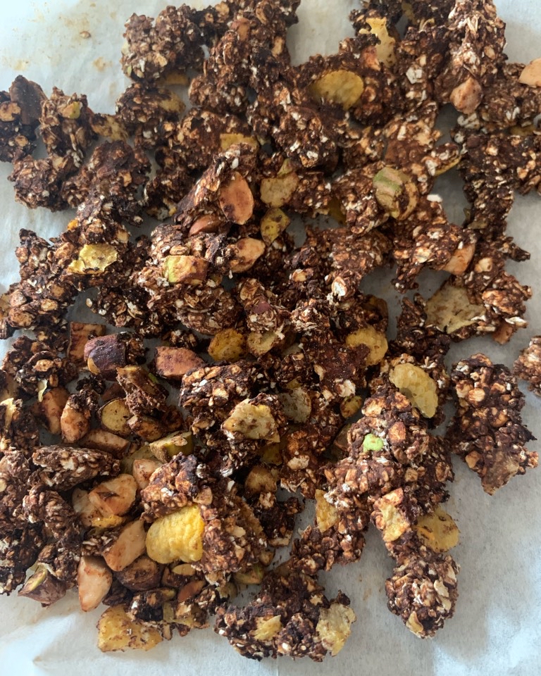 Granola de cacao.