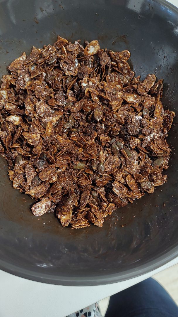 Granola/ Muesli bajo en carbohidratos Paso 1 Granola/ Muesli bajo en carbohidratos Paso 1