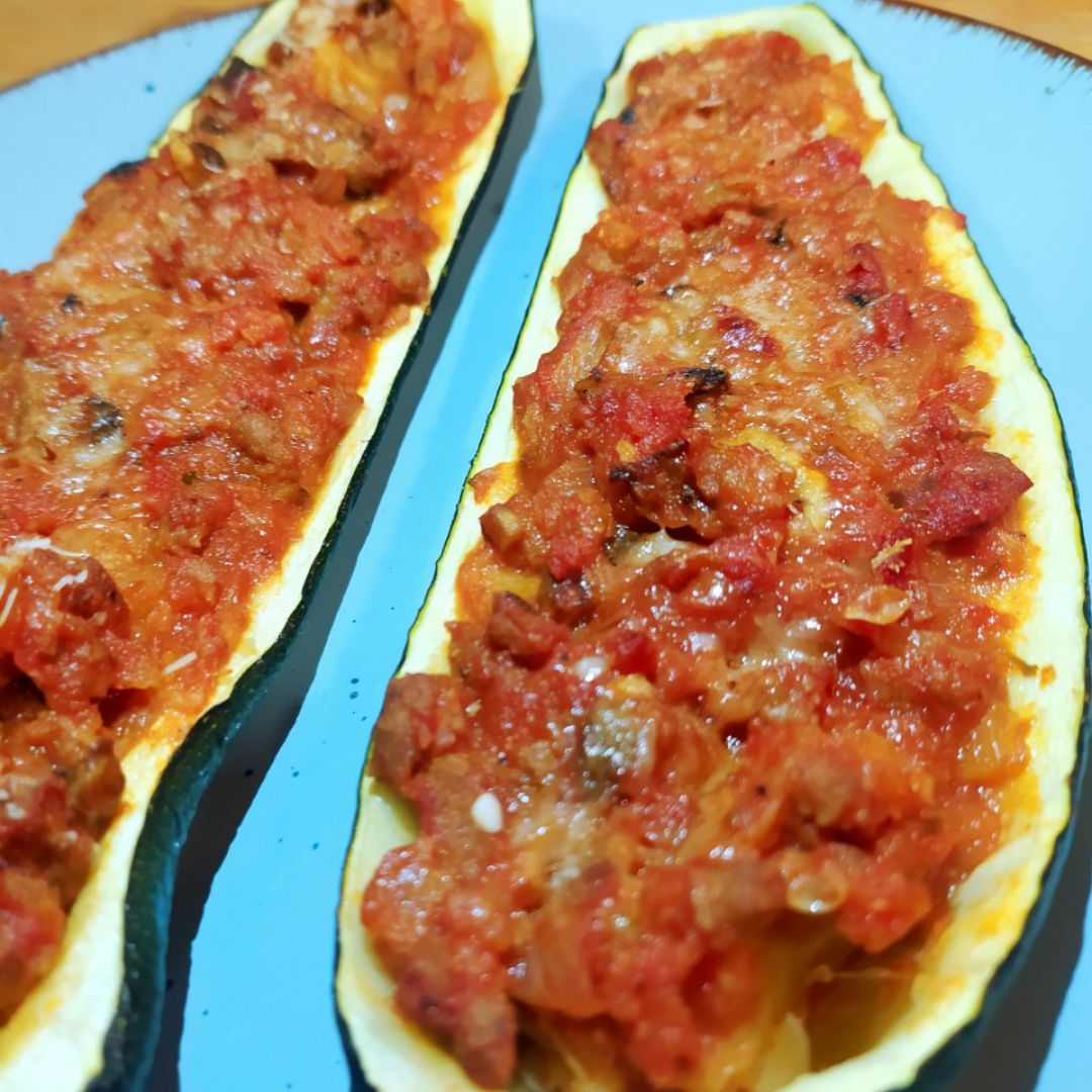 🥒 Calabacín relleno de verdura y carne vegetal🍅 Paso 5 🥒 Calabacín relleno de verdura y carne vegetal🍅 Paso 5
