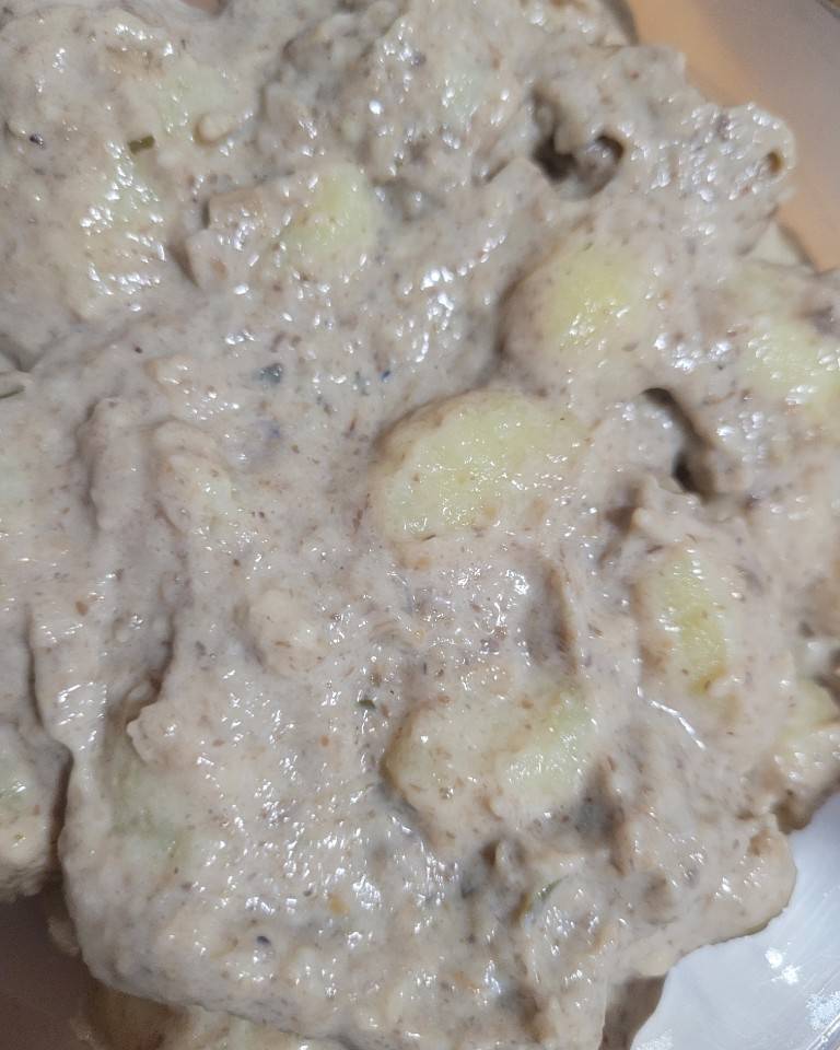 Ñoquis con salsa de champiñones Ñoquis con salsa de champiñones
