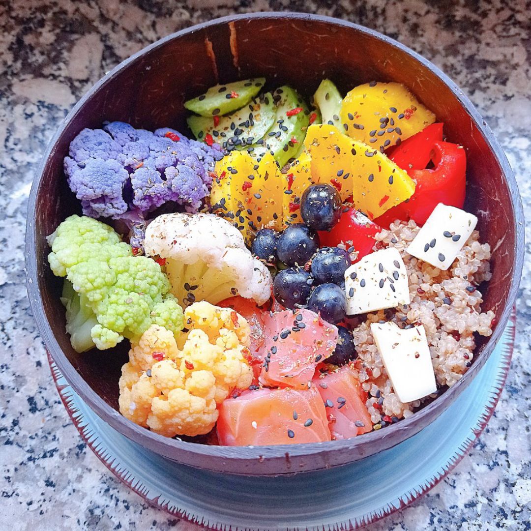 Poke bowl 🥥 delicioso y nutritivo 🌈🌈 Poke bowl 🥥 delicioso y nutritivo 🌈🌈