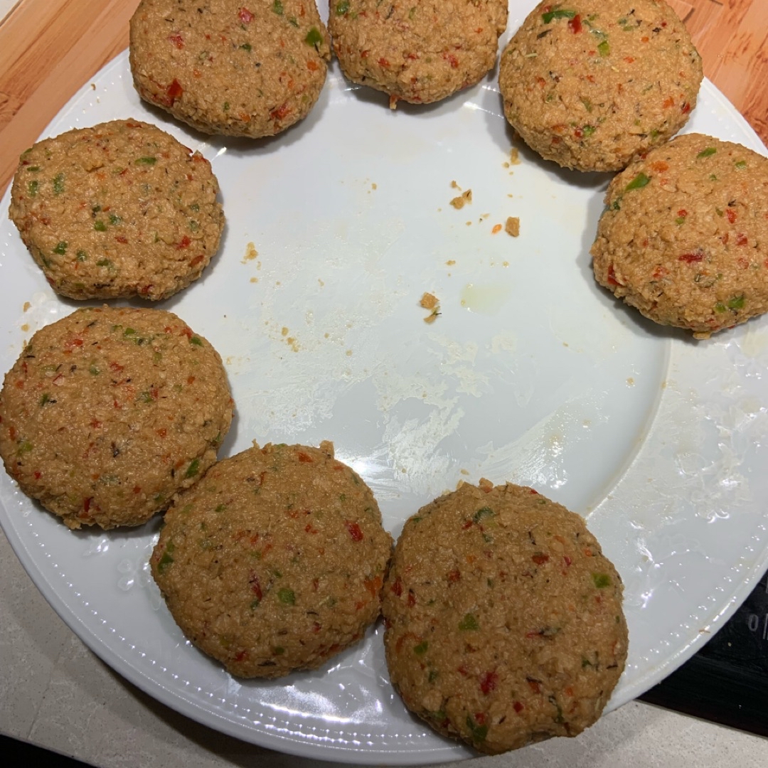 Hamburguesa de soja texturizada y verduras Paso 3 Hamburguesa de soja texturizada y verduras Paso 3