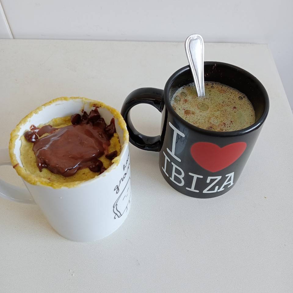 Mug cake de plátano 