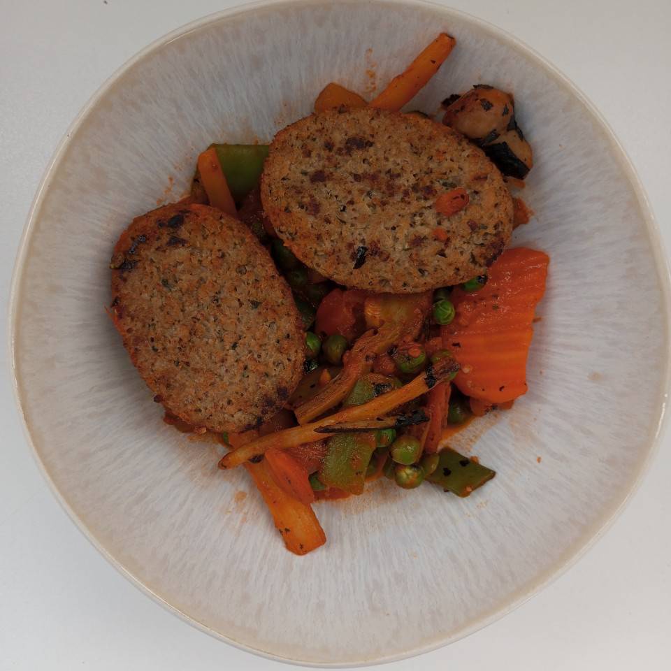 Hamburguesa con quinoa y berenjena 🍆🍔