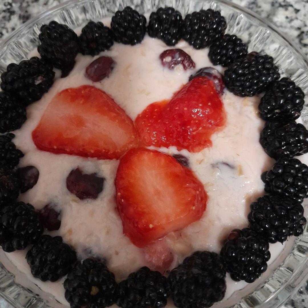 Gachas de avena con fresas Gachas de avena con fresas