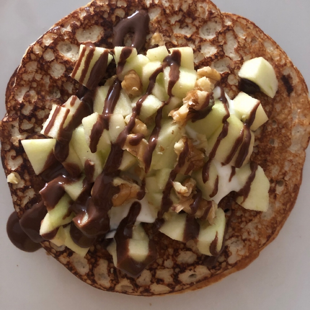 Tortitas de manzana y proteína Tortitas de manzana y proteína