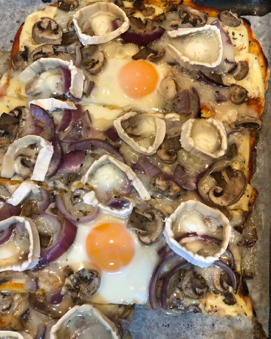 Pizza 🍕 con base de garbanzos y chia