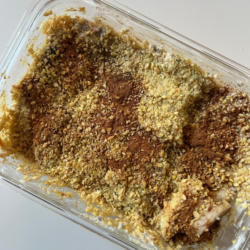 Avena, Chia, yogur y platano