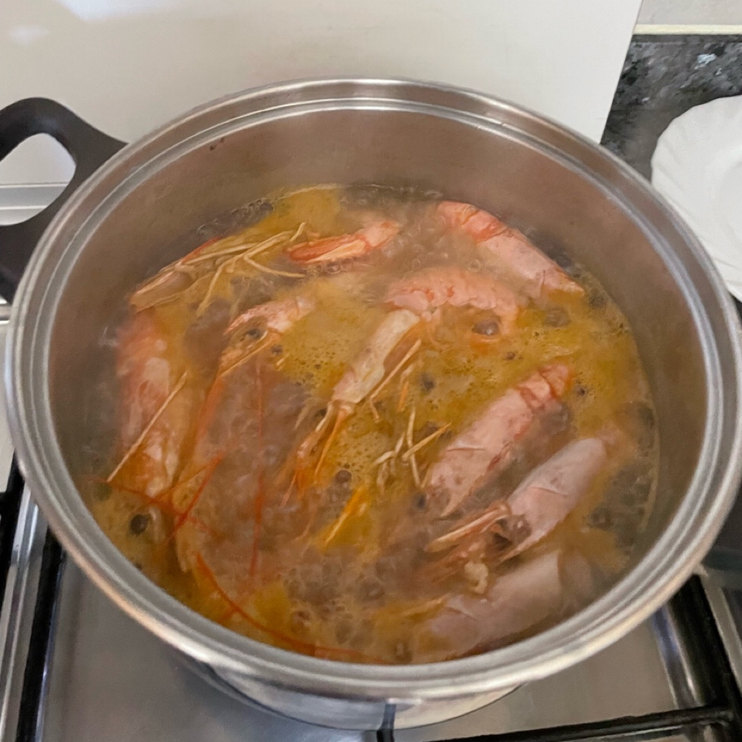 Sopa de verduras y gambas Paso 0 Sopa de verduras y gambas Paso 0