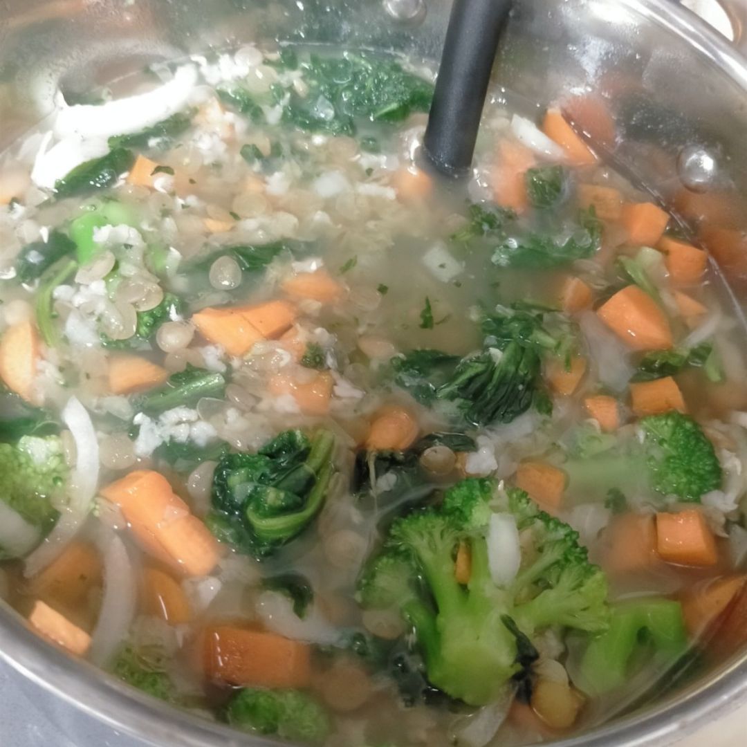 Lentejas con verduras y arroz Step 0