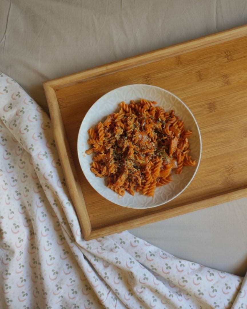 PASTA CON POLLO Y CEBOLLA 🍝