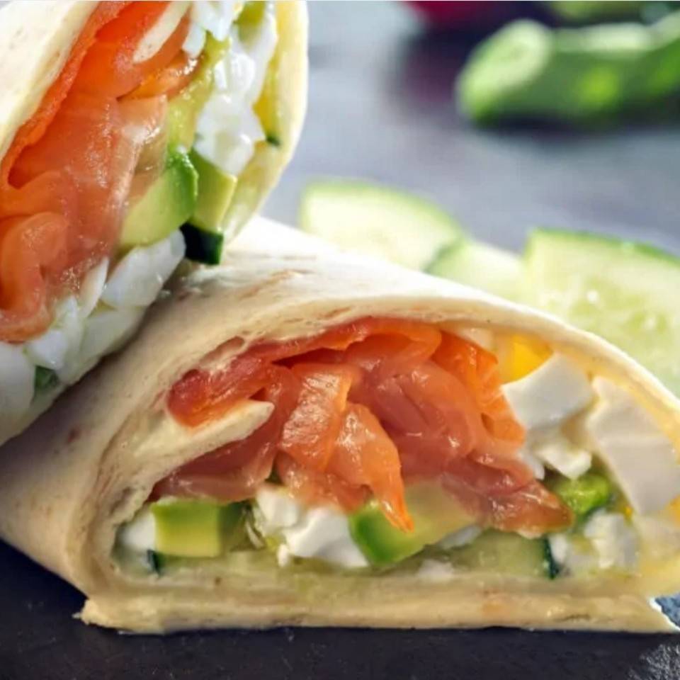 Wrap de salmón ahumado Wrap de salmón ahumado