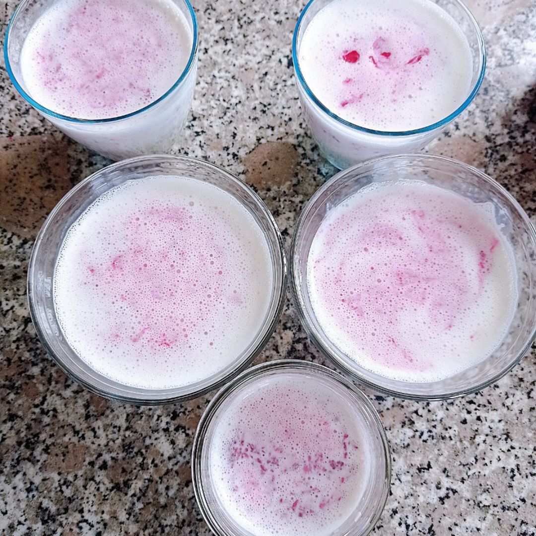 Flanes de queso, coco y pitahaya 💖🧀 Paso 4 Flanes de queso, coco y pitahaya 💖🧀 Paso 4
