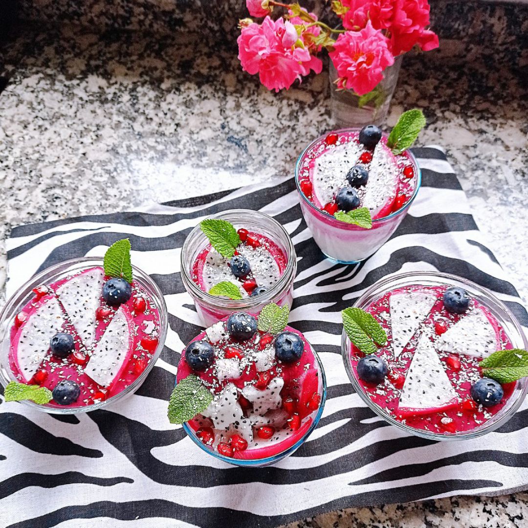 Flanes de queso, coco y pitahaya 💖🧀 Paso 6 Flanes de queso, coco y pitahaya 💖🧀 Paso 6