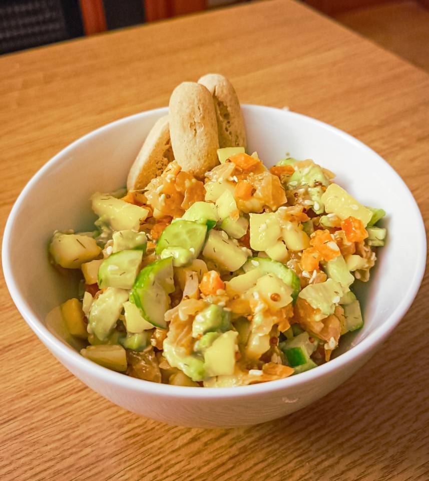 Ensalada de salmón y aguacate Ensalada de salmón y aguacate