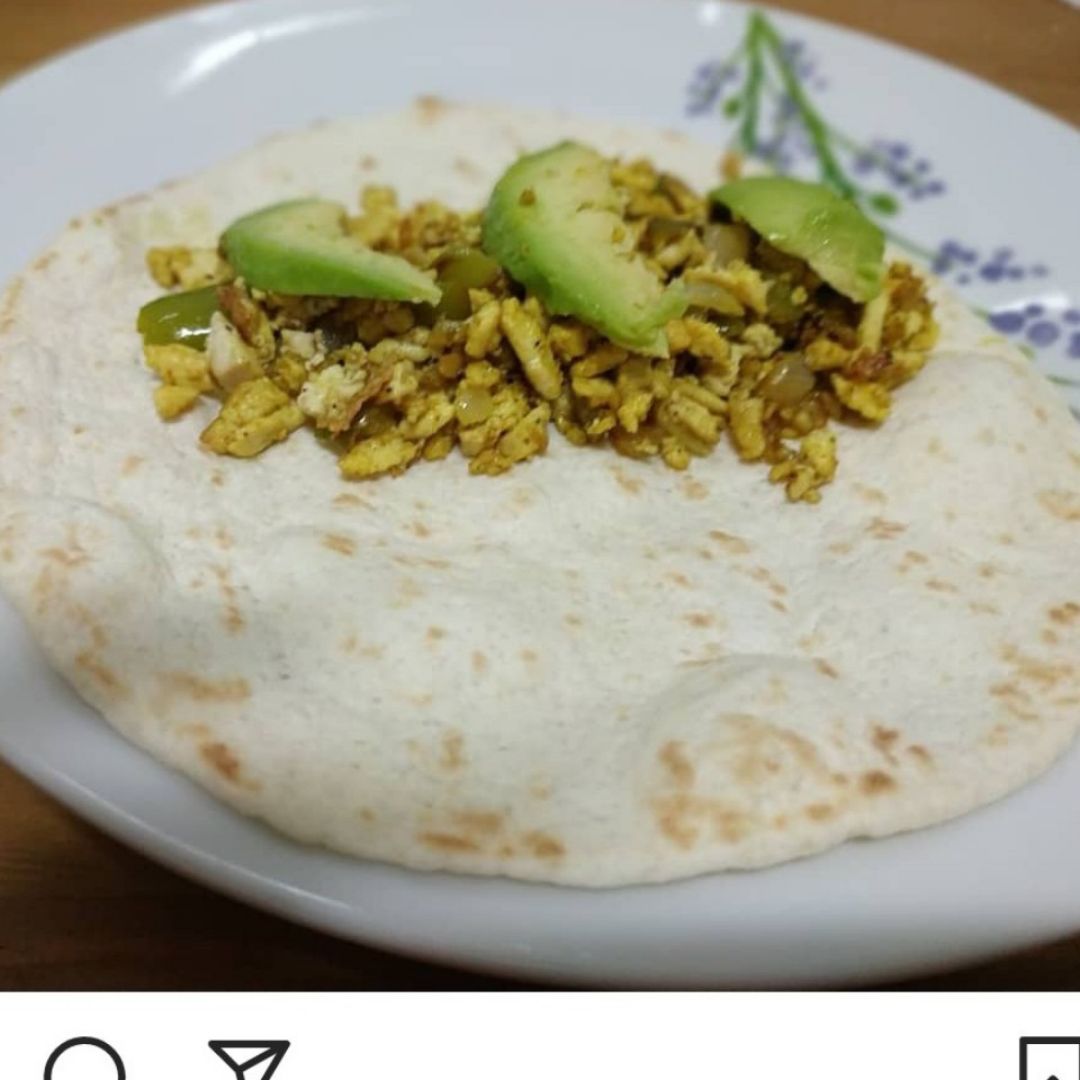 Fajita mejicana con tofu Fajita mejicana con tofu