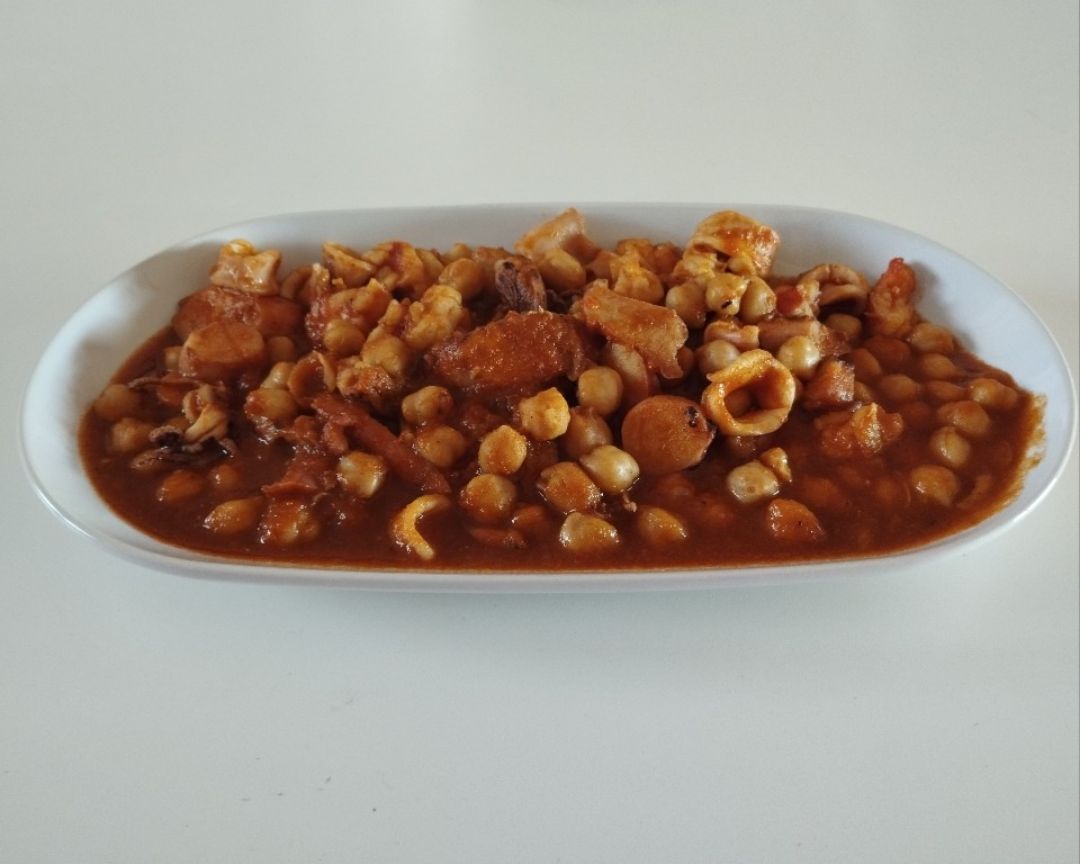 Garbanzos con mariscos Paso 5 Garbanzos con mariscos Paso 5