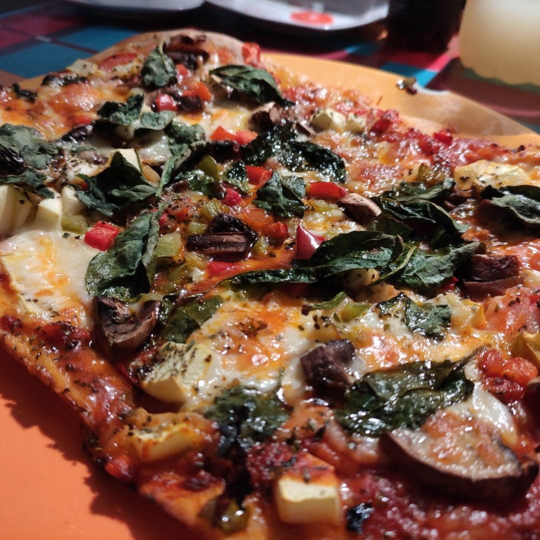 Pizza de verduras de la Huerta para después de entrenar. Recuperación total.