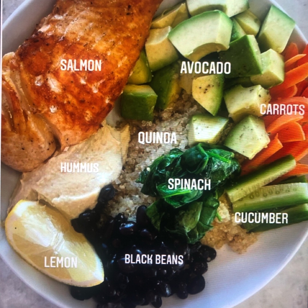 Lunch quinoa protein bowl