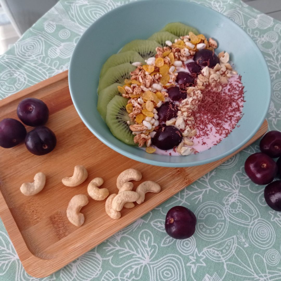Yogur de cereza y plátano 🍒🍌 Yogur de cereza y plátano 🍒🍌