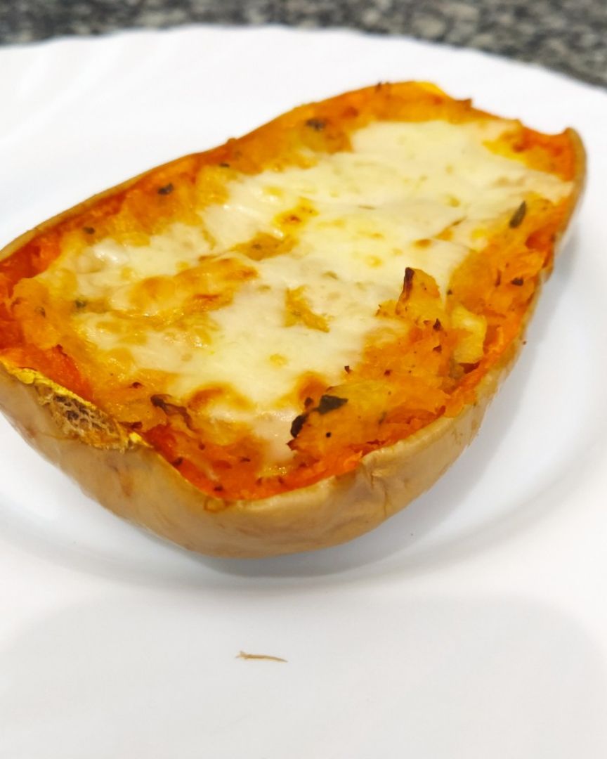 Calabaza rellena gratinada Calabaza rellena gratinada