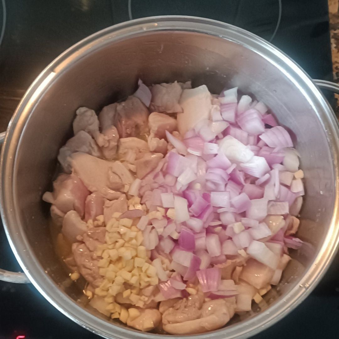 Pollo al curry Paso 1 Pollo al curry Paso 1