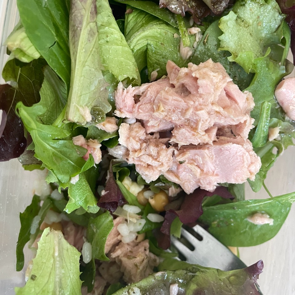 Ensalada de garbanzos y arroz 