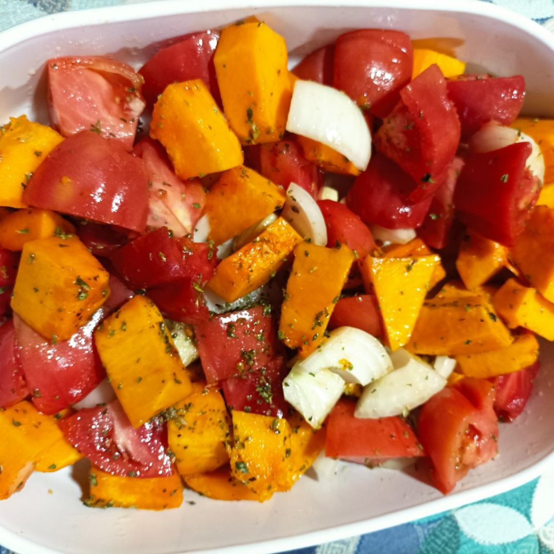 Crema de calabaza y tomate asado Paso 0 Crema de calabaza y tomate asado Paso 0