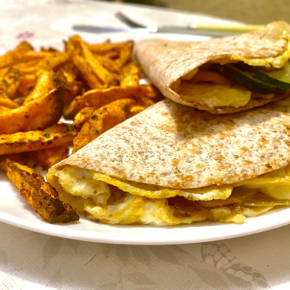 Quesadillas con verduras y boniato 🍠🧀🌮