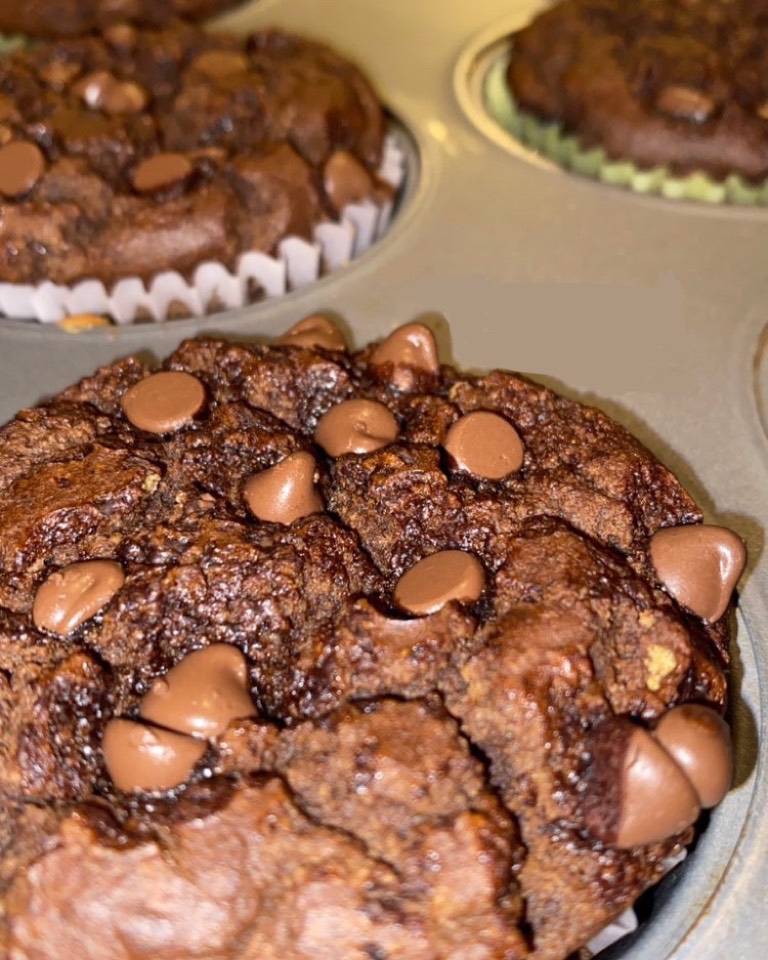 Cupcakes de plátano con cacao – sin gluten